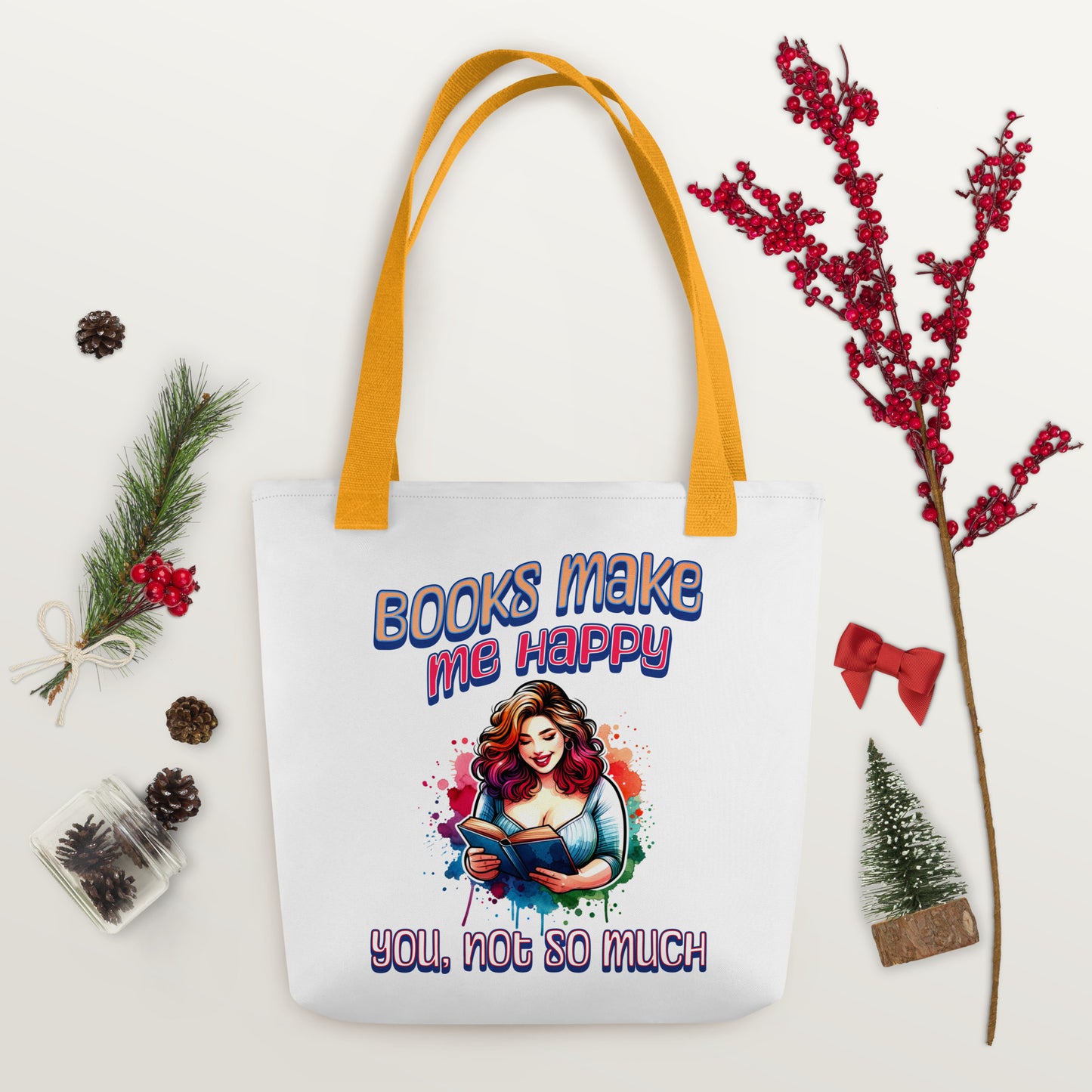 Books make me Happy Tote bag