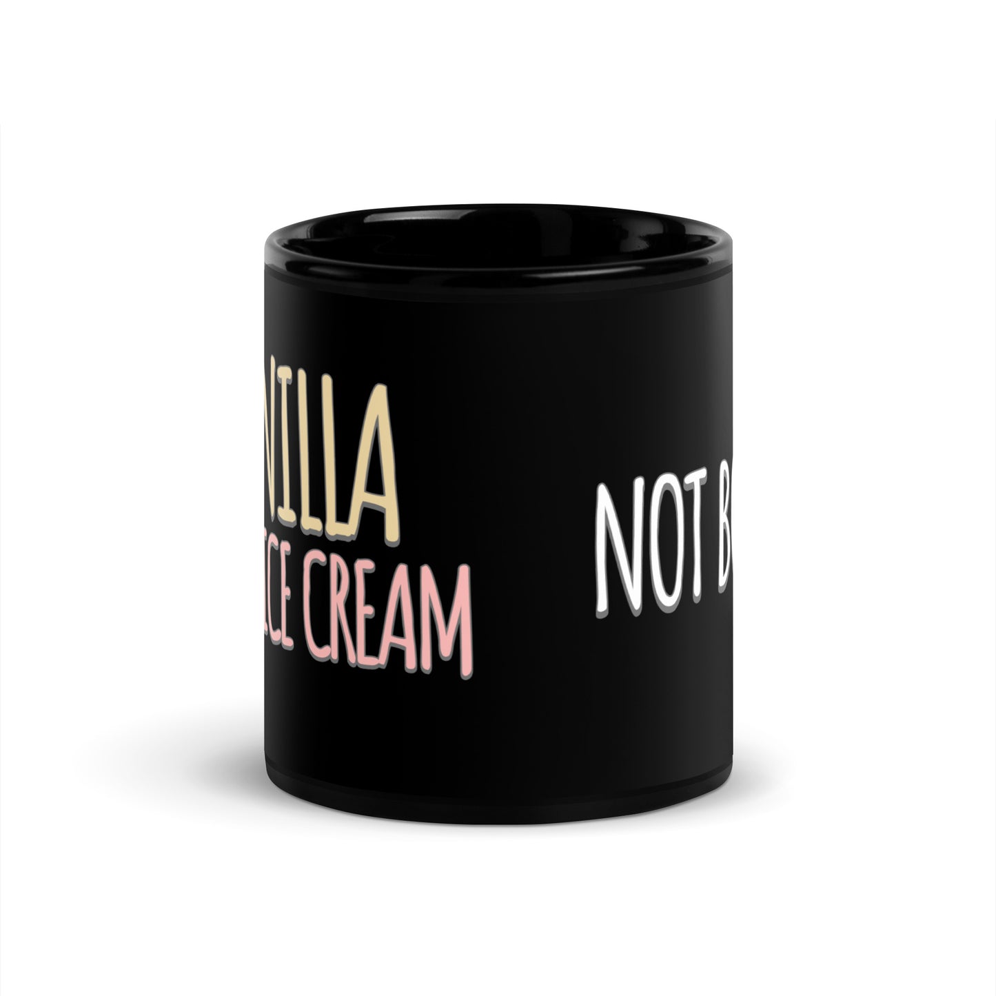 Vanilla is for Ice Cream Not Books Black Glossy Mug