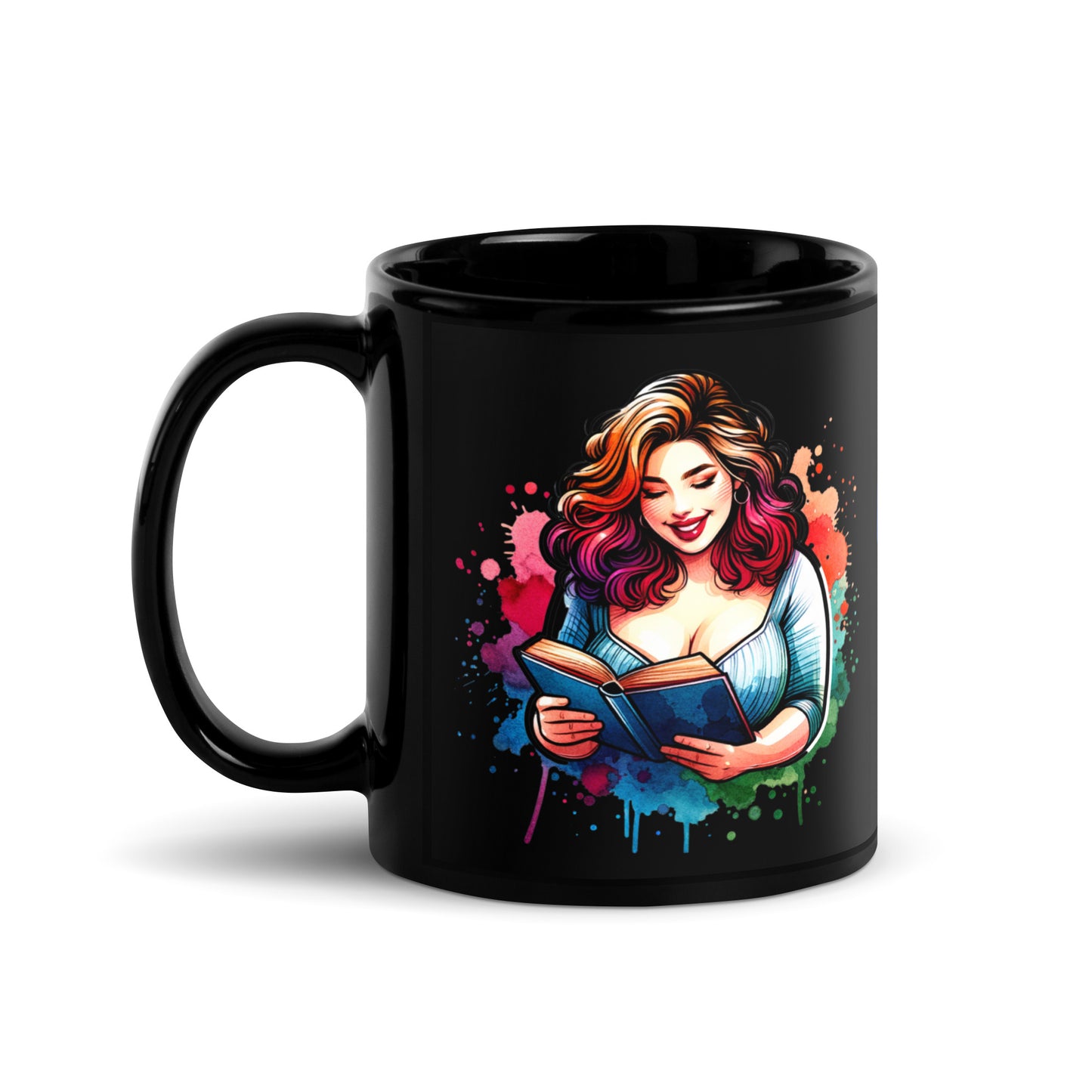 Books Make Me Happy, You Not So Much Black Glossy Mug