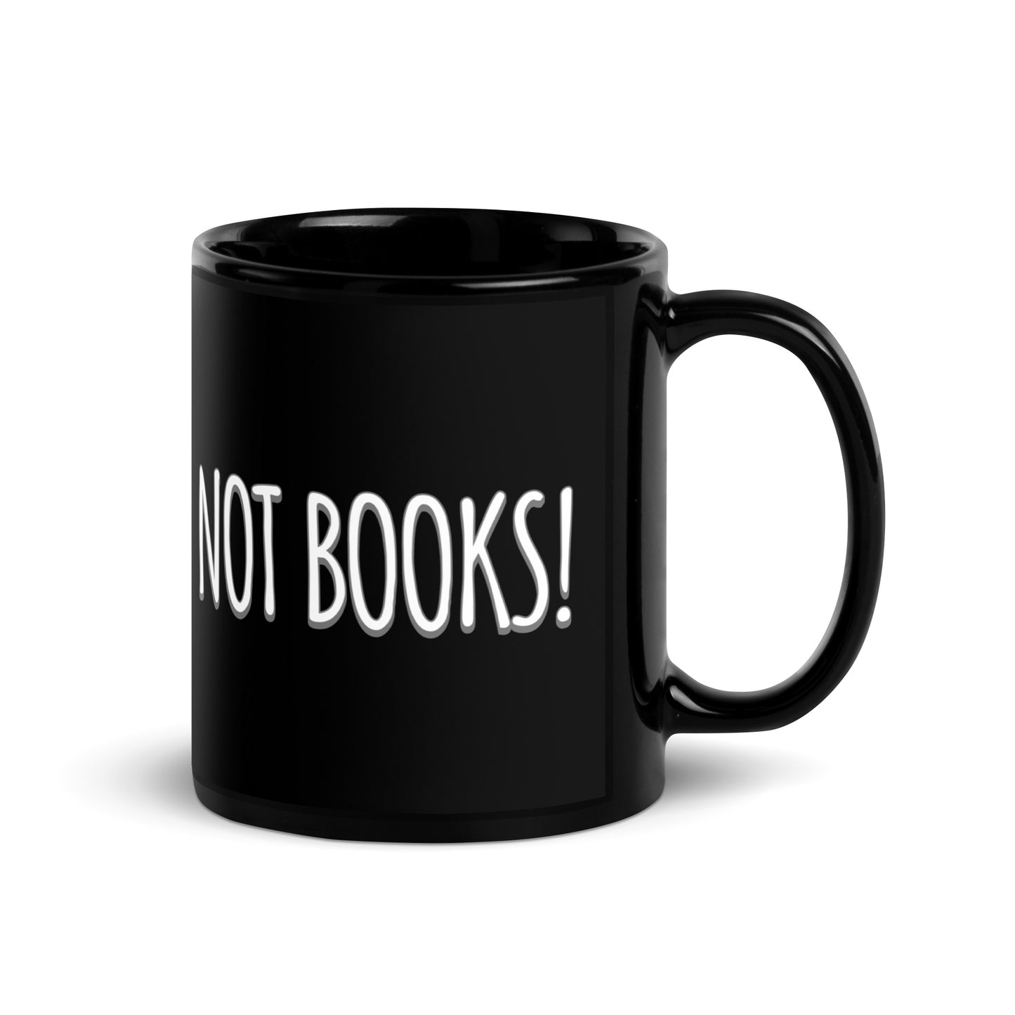 Vanilla is for Ice Cream Not Books Black Glossy Mug