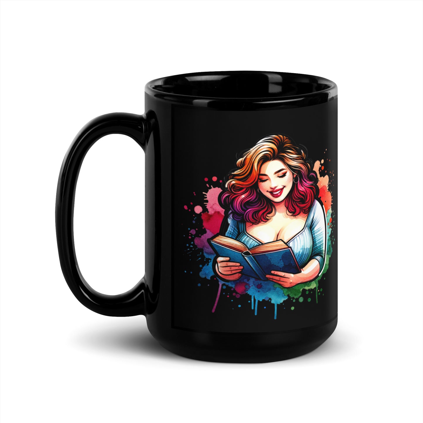 Books Make Me Happy, You Not So Much Black Glossy Mug