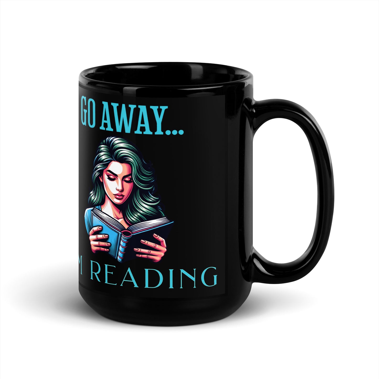 I'm Reading Black Glossy Mug - Bookslut Shirts