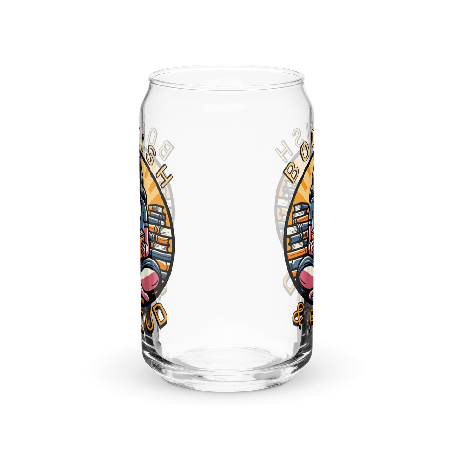 Bookish & Proud Can-shaped glass - Bookslut Shirts