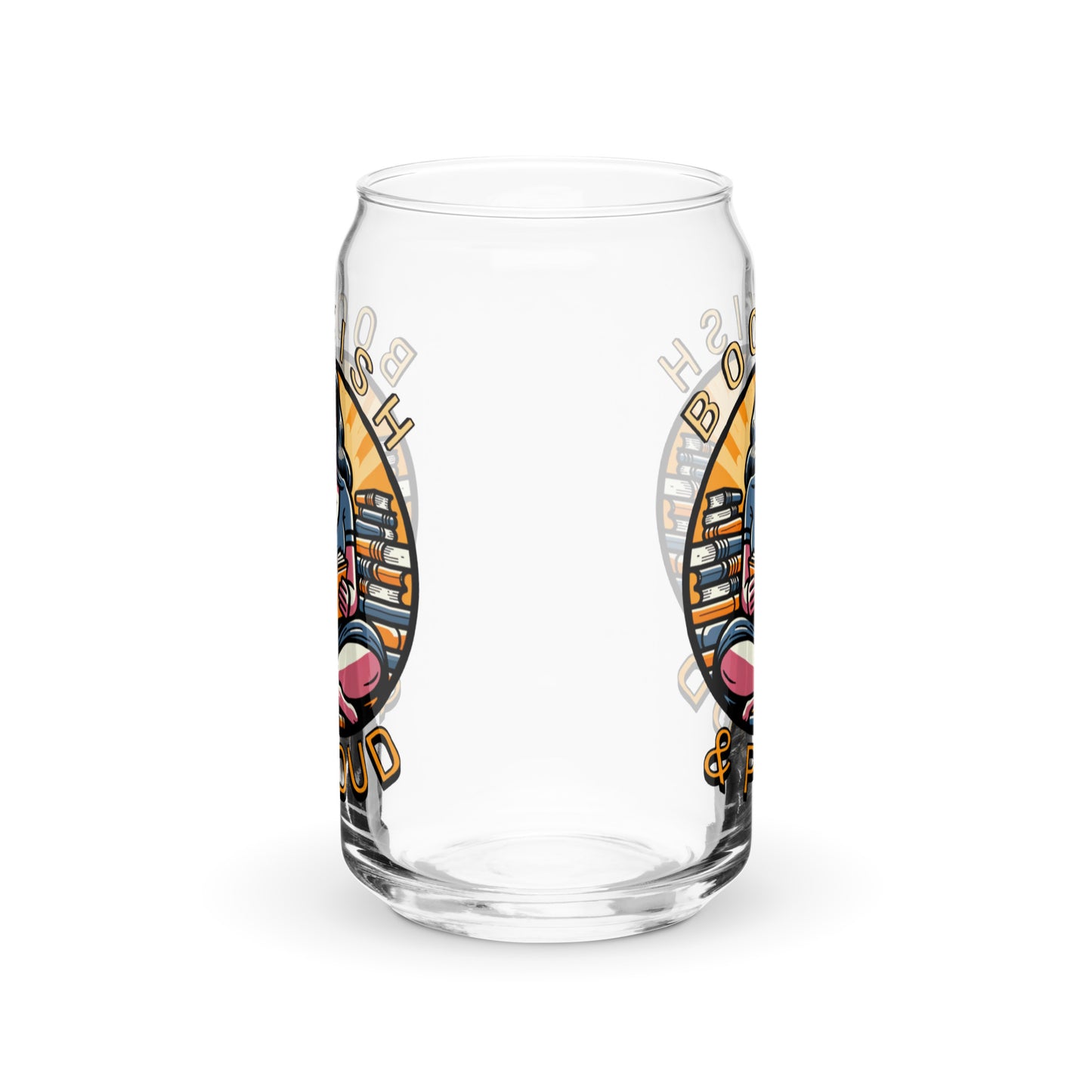 Bookish & Proud Can-shaped glass - Bookslut Shirts