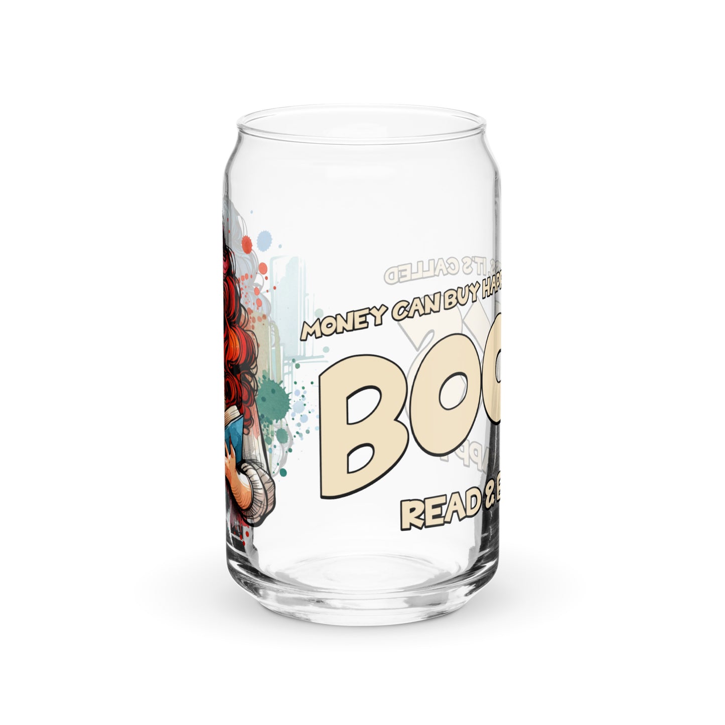 Money can buy happiness Can-shaped glass