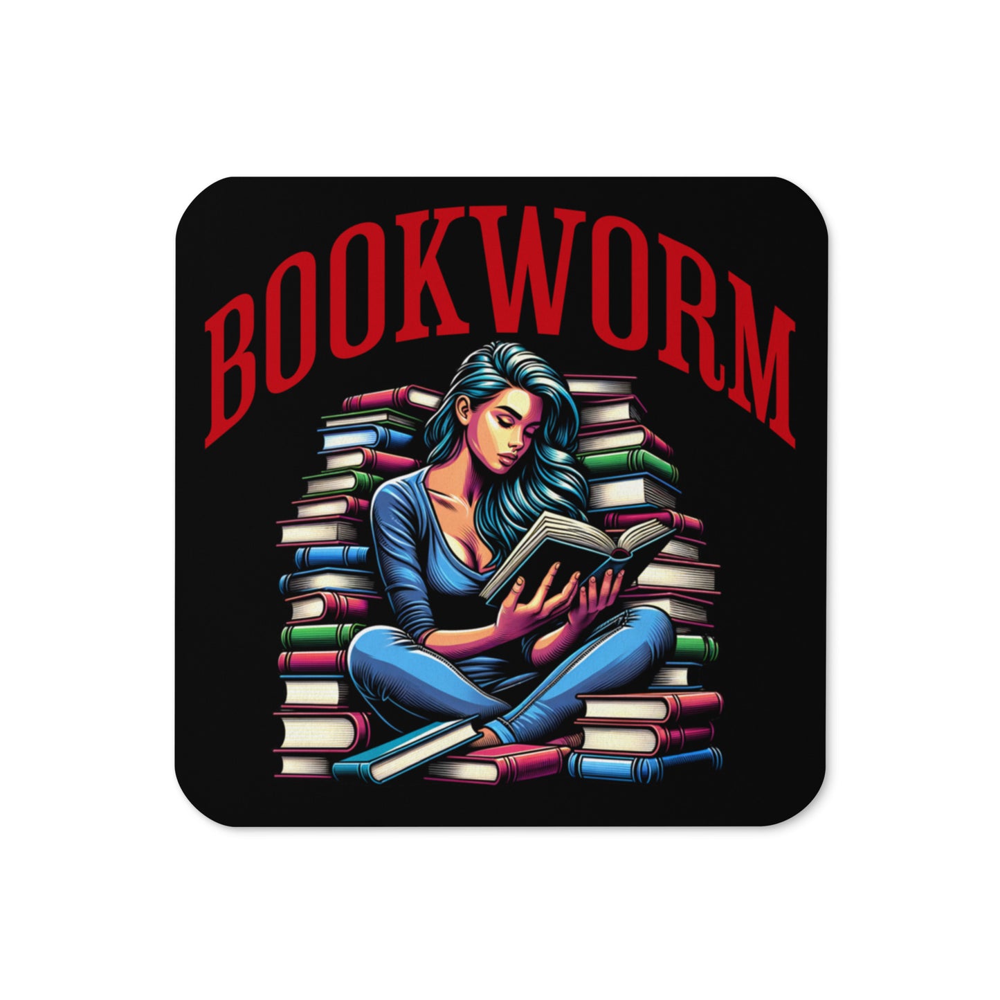 Bookworm coaster - Bookslut Shirts