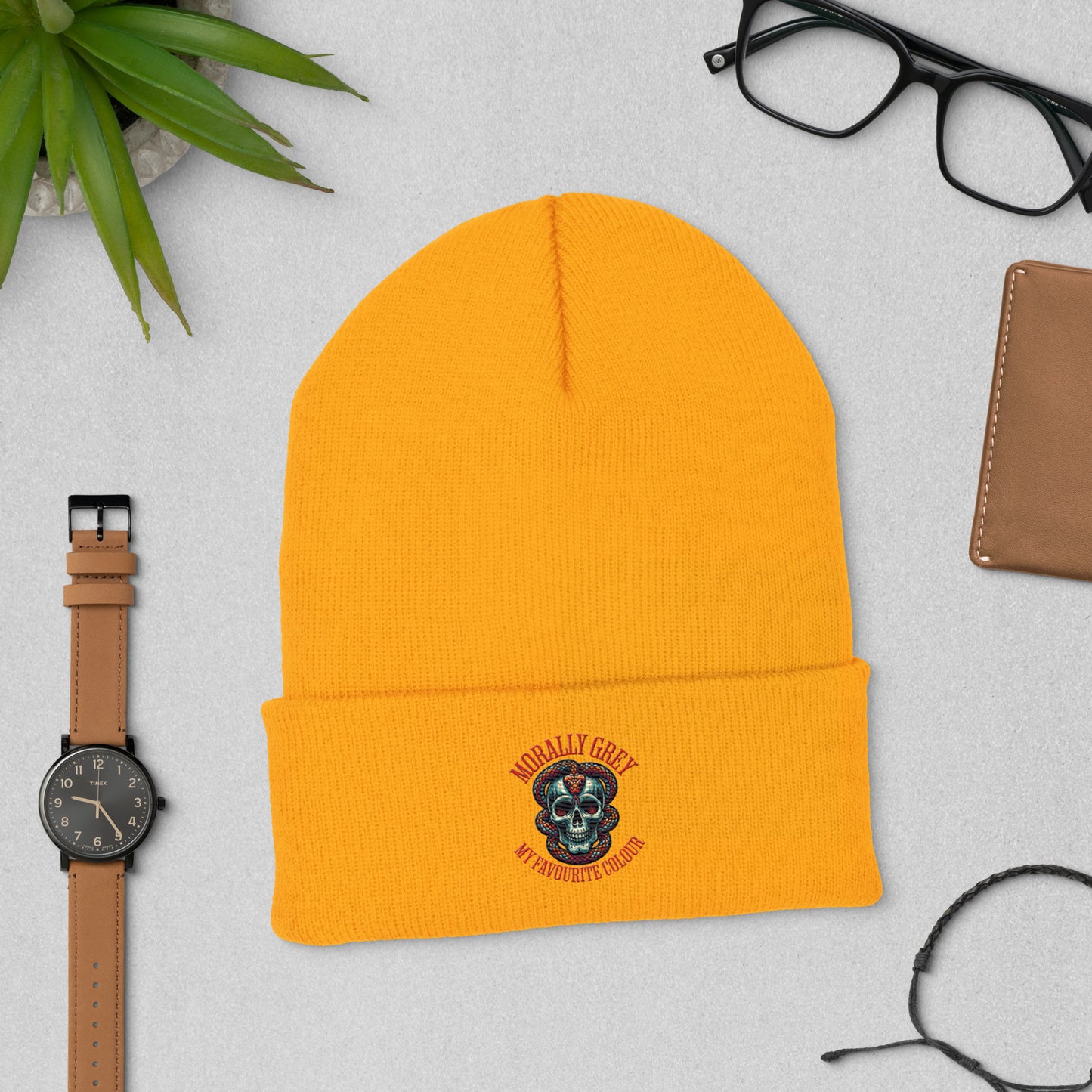 Morally Grey Beanie - Bookslut Shirts