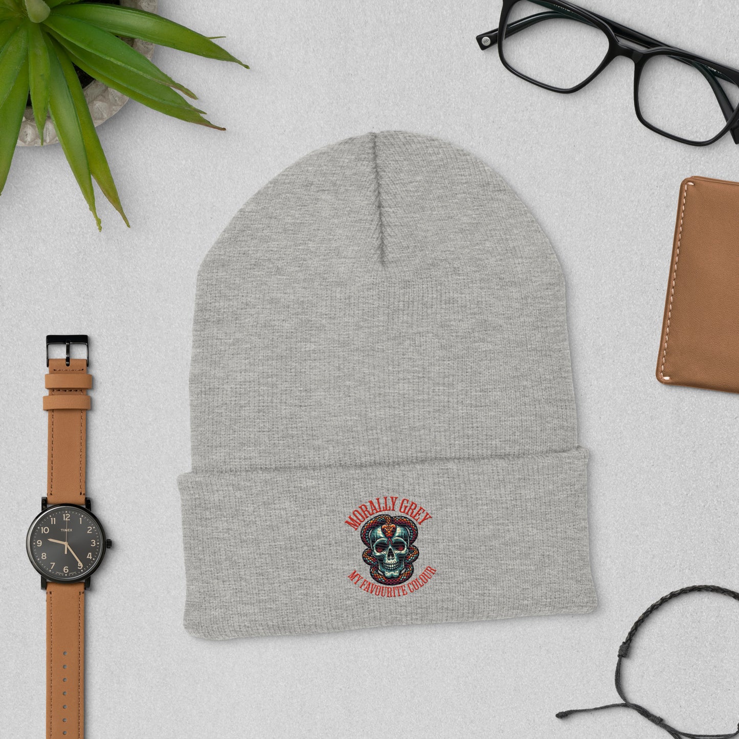 Morally Grey Beanie - Bookslut Shirts