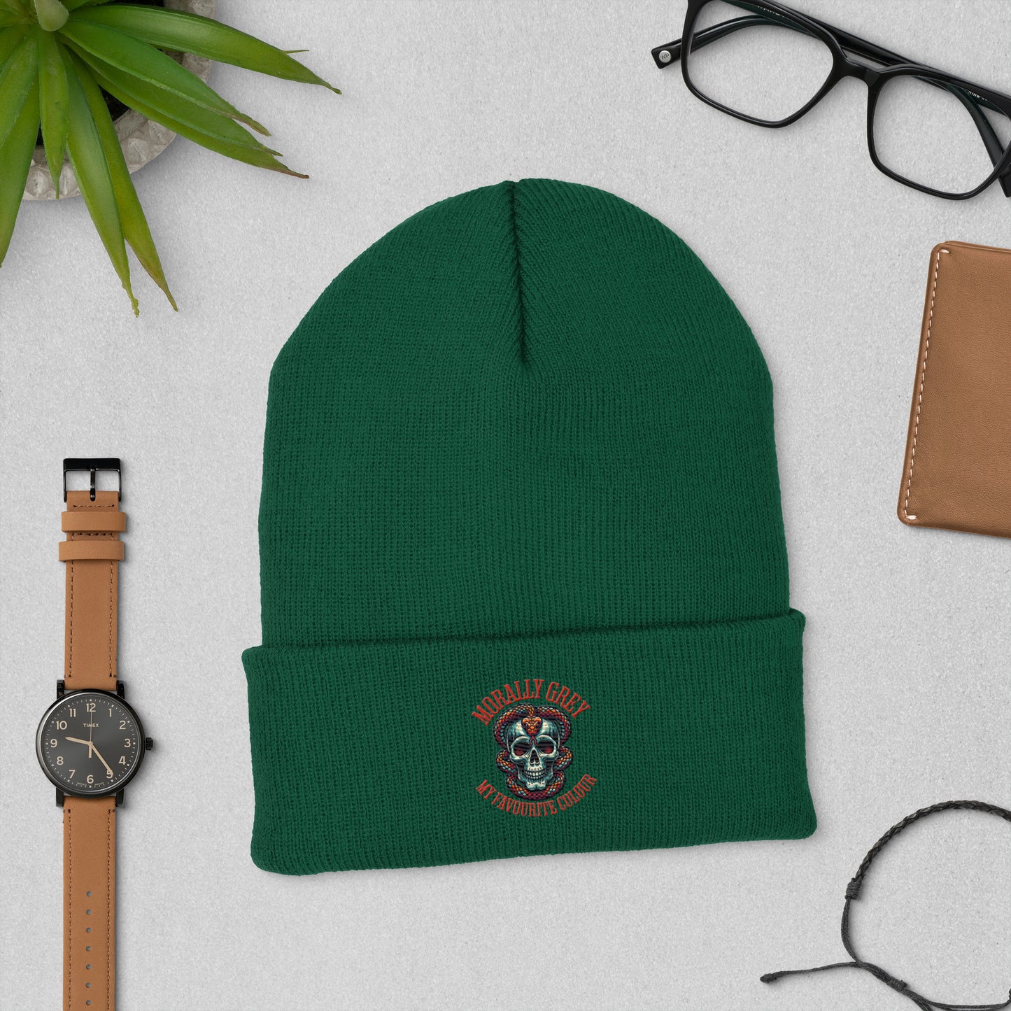 Morally Grey Beanie - Bookslut Shirts