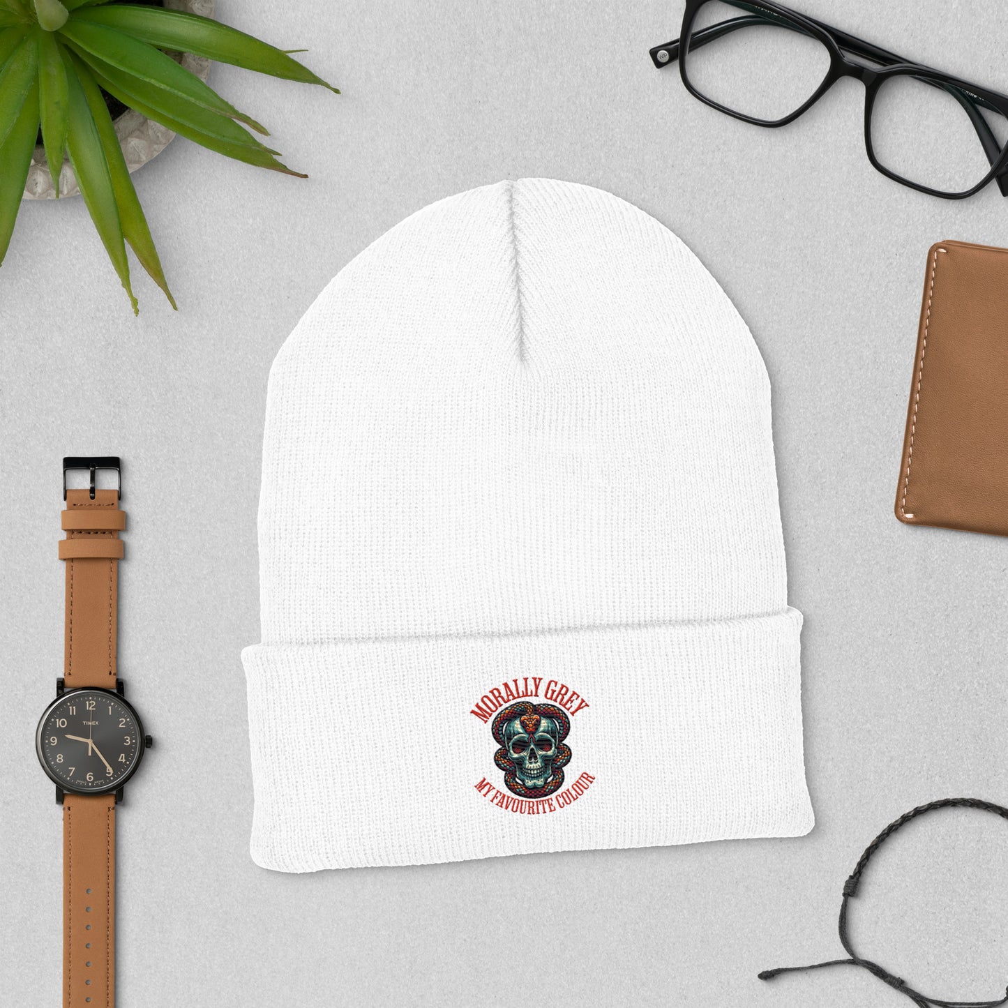 Morally Grey Beanie - Bookslut Shirts