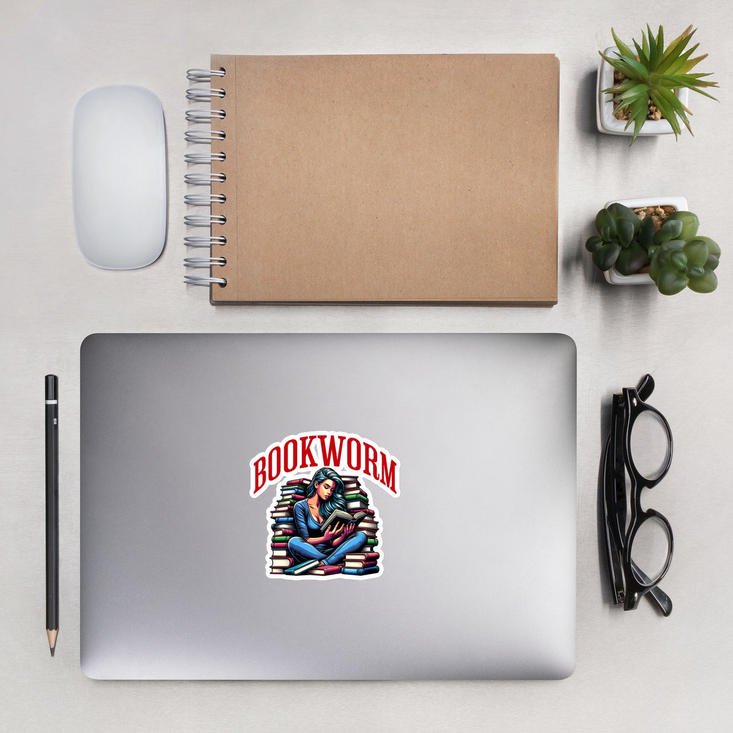 Bookworm stickers - Bookslut Shirts