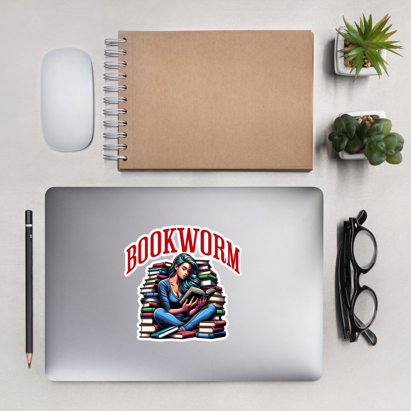 Bookworm stickers - Bookslut Shirts