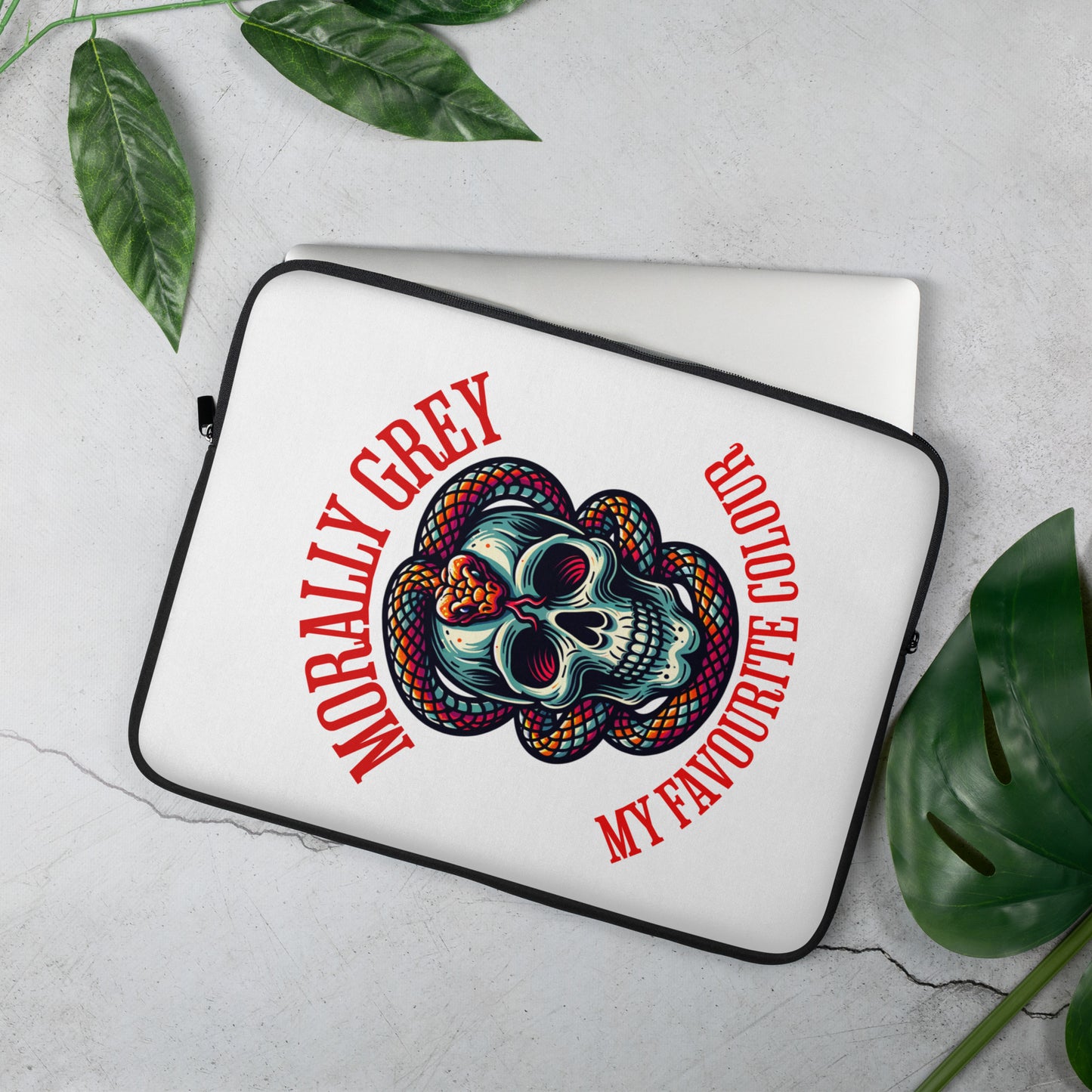 Morally Grey Laptop Sleeve - Bookslut Shirts