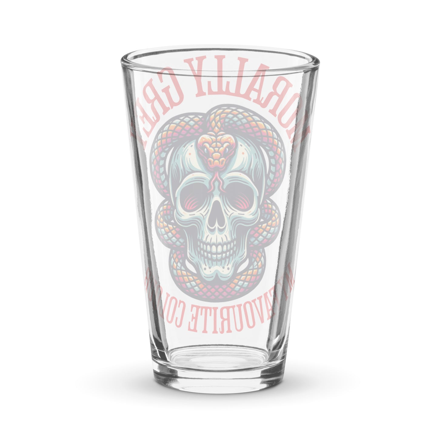 Morally Grey pint glass - Bookslut Shirts