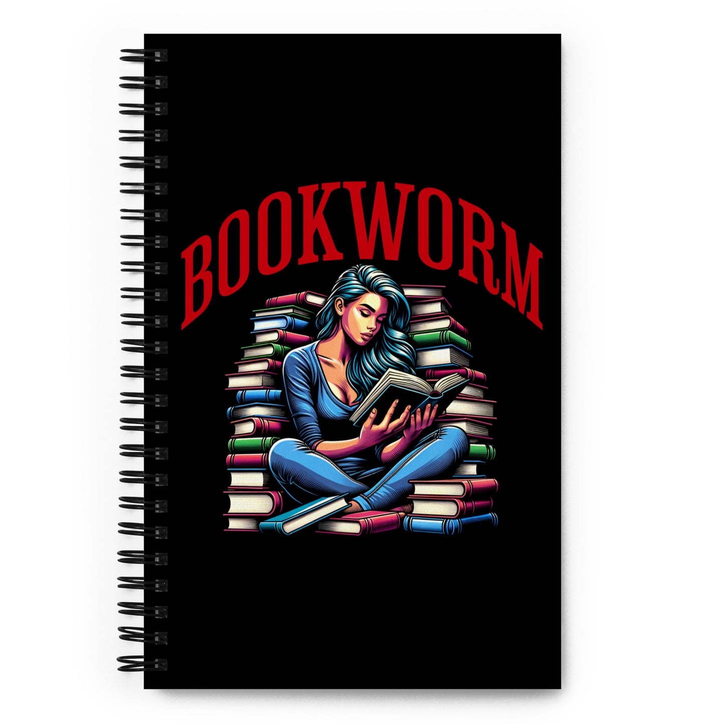 Bookworm Spiral notebook - Bookslut Shirts