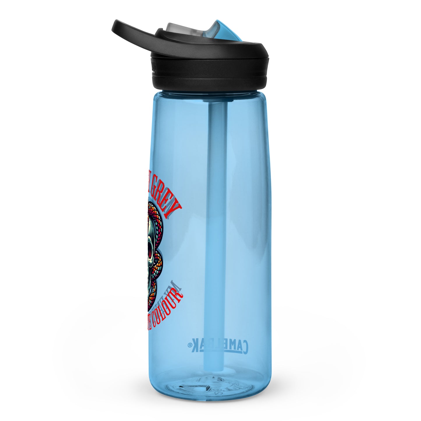Morally Grey water bottle - Bookslut Shirts