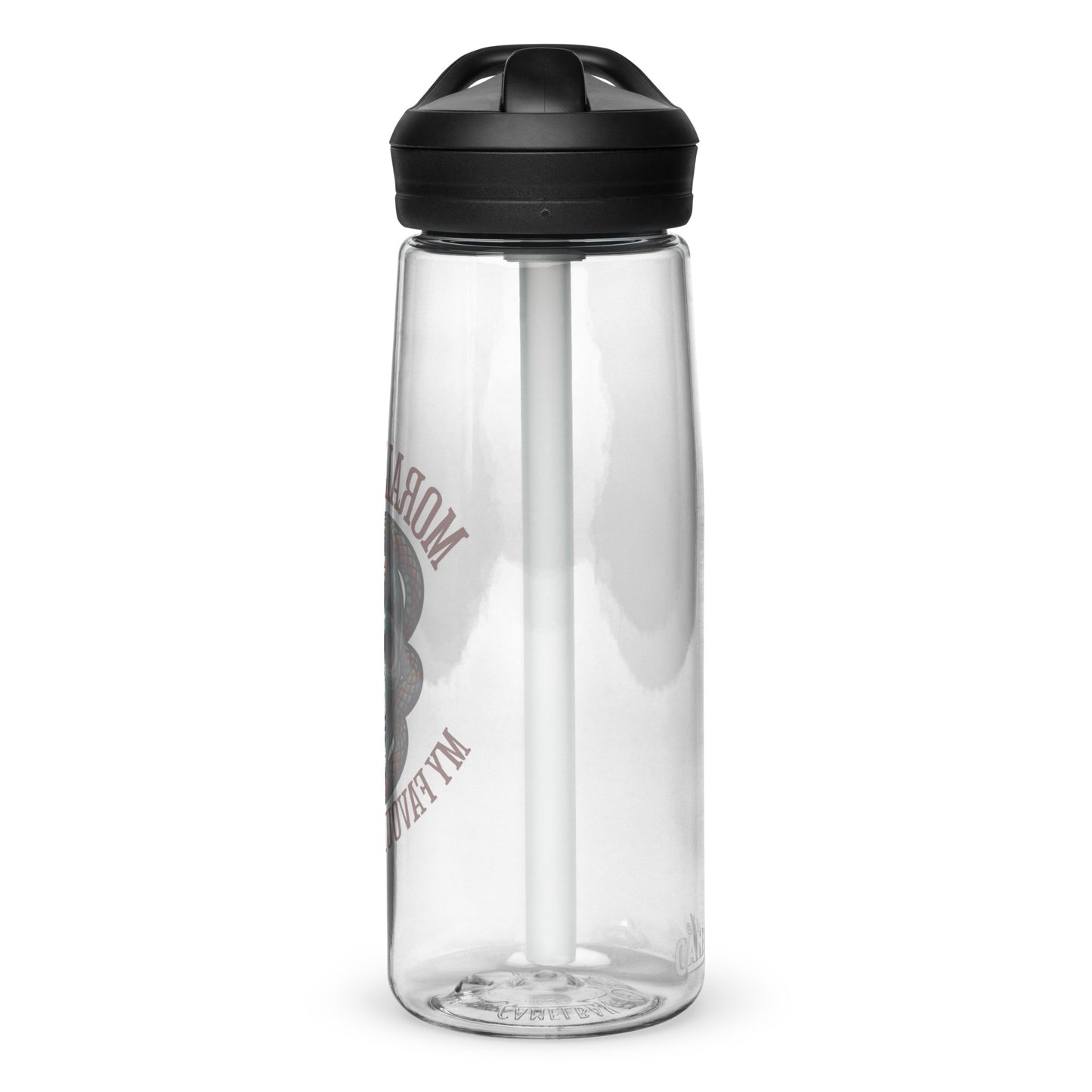 Morally Grey water bottle - Bookslut Shirts
