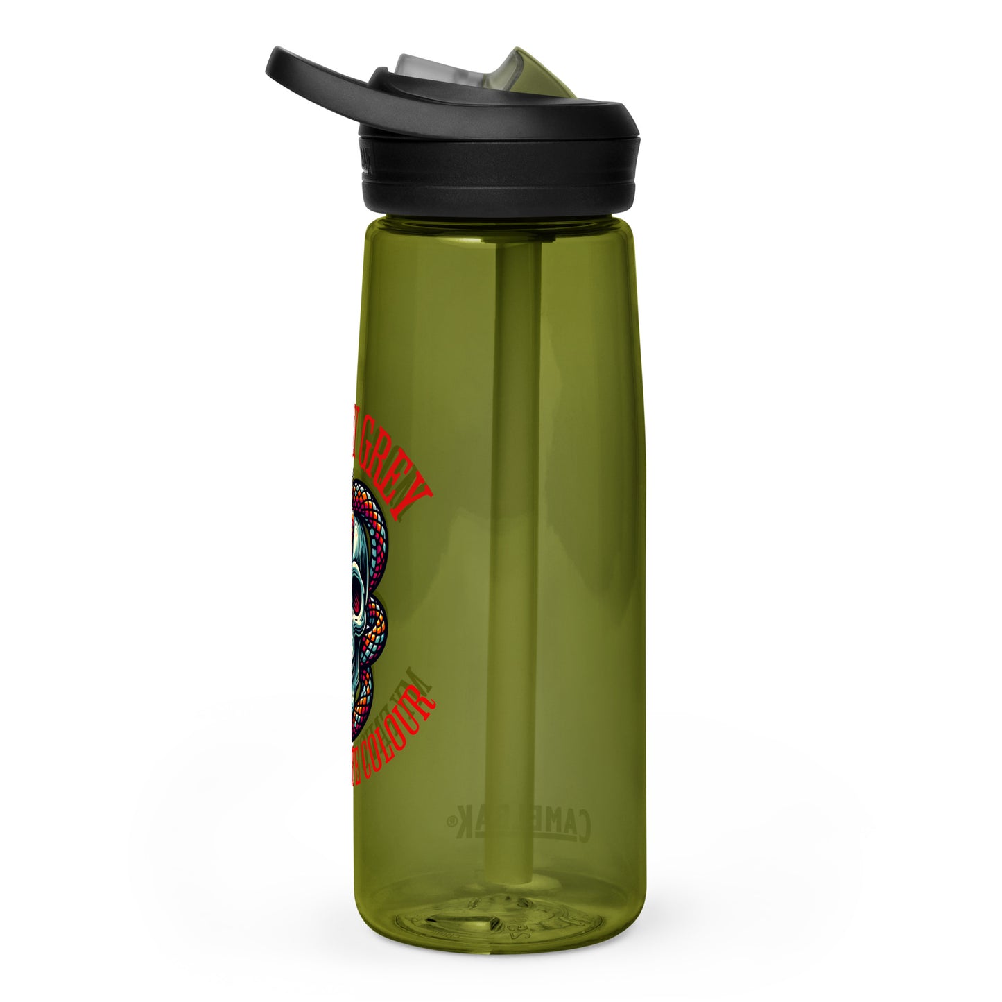 Morally Grey water bottle - Bookslut Shirts