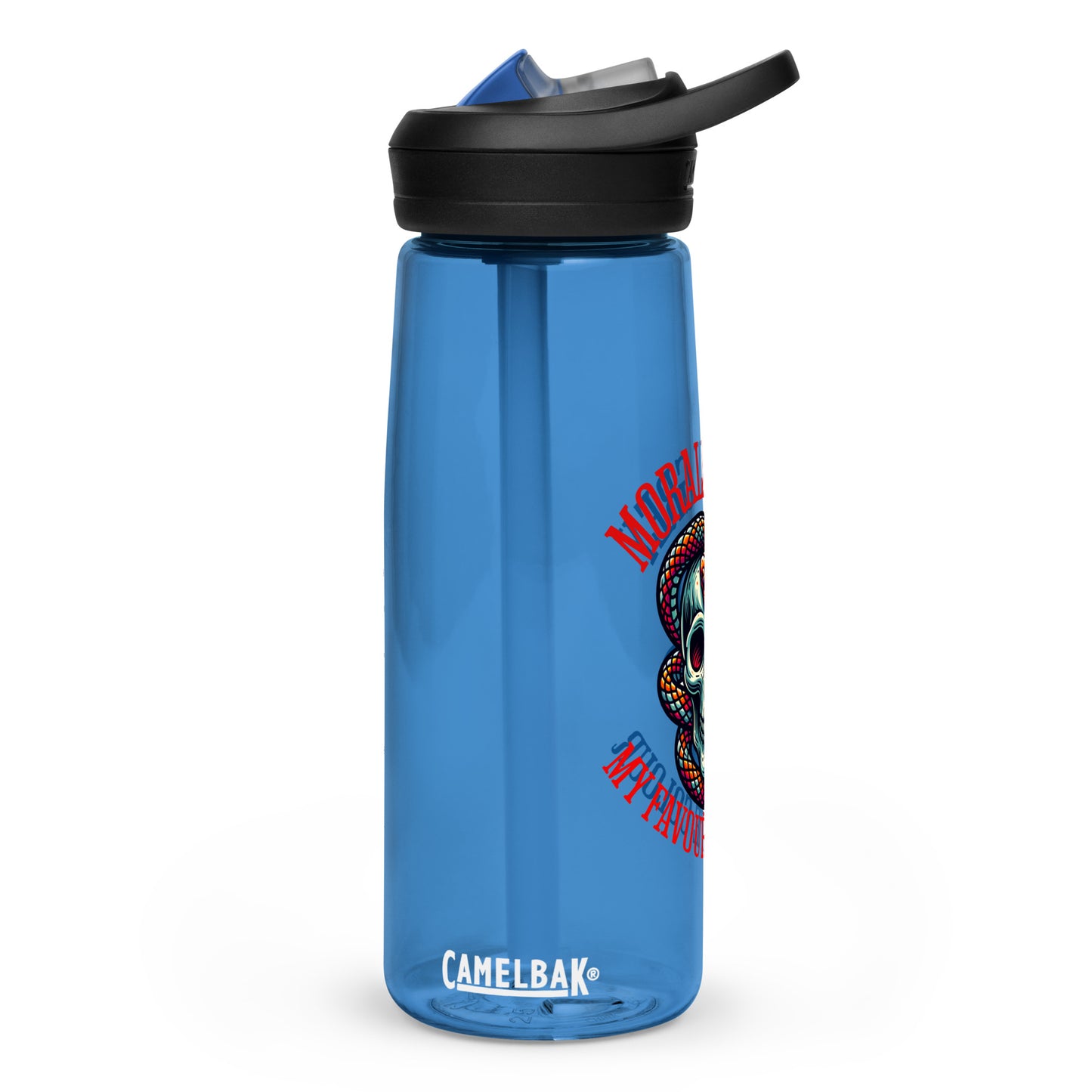 Morally Grey water bottle - Bookslut Shirts