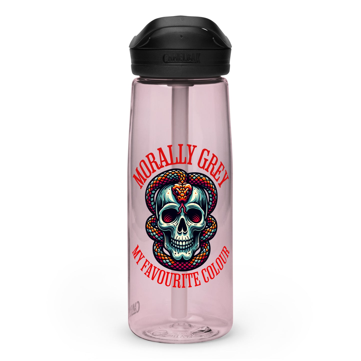 Morally Grey water bottle - Bookslut Shirts