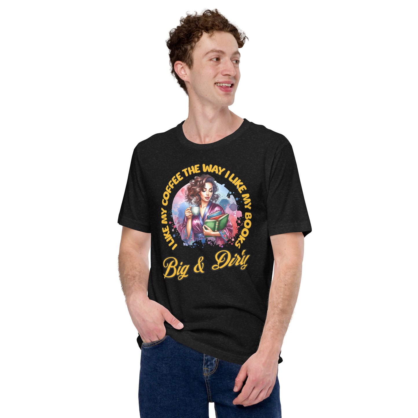 I Like my Coffee like i like my books Unisex t-shirt