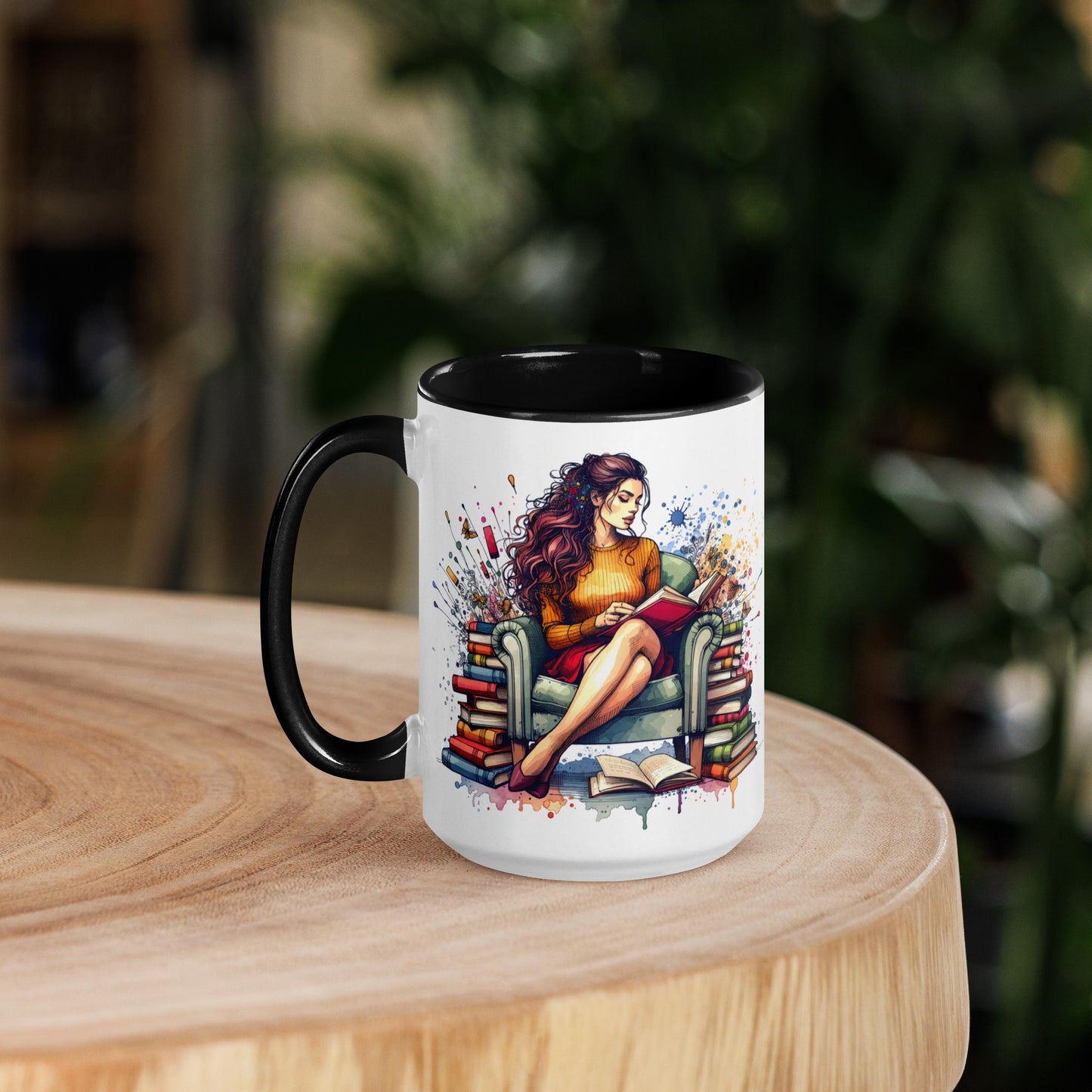 It's not hoarding if it's Books Mug with Color Inside