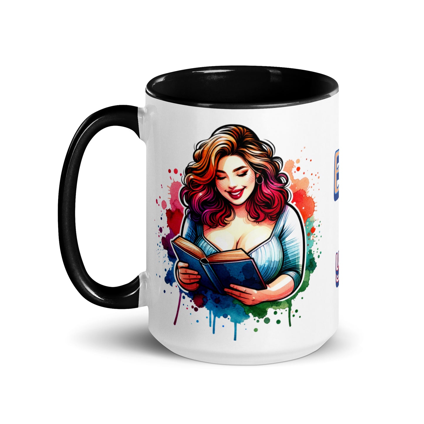 Books Make Me Happy, You Not So Much Mug with Color Inside