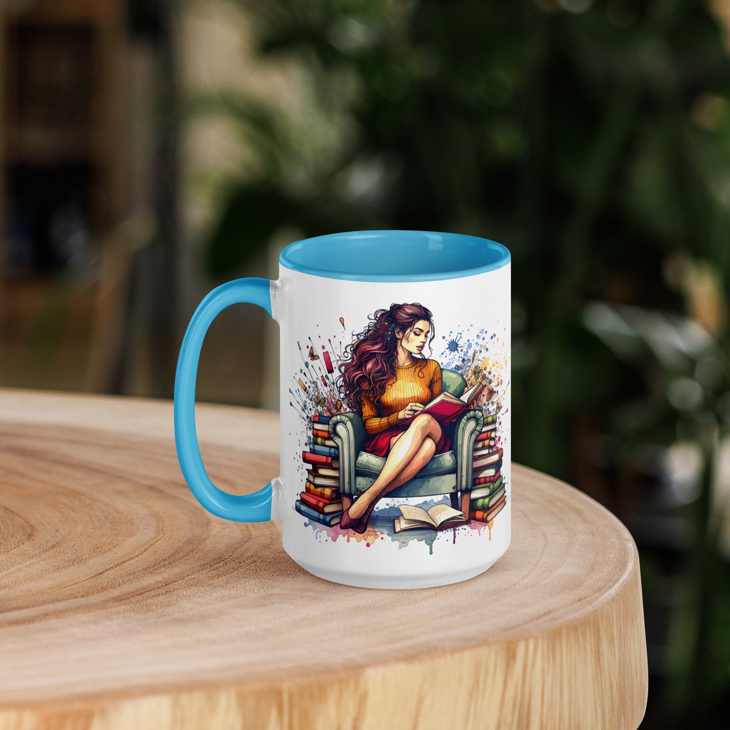 It's not hoarding if it's Books Mug with Color Inside