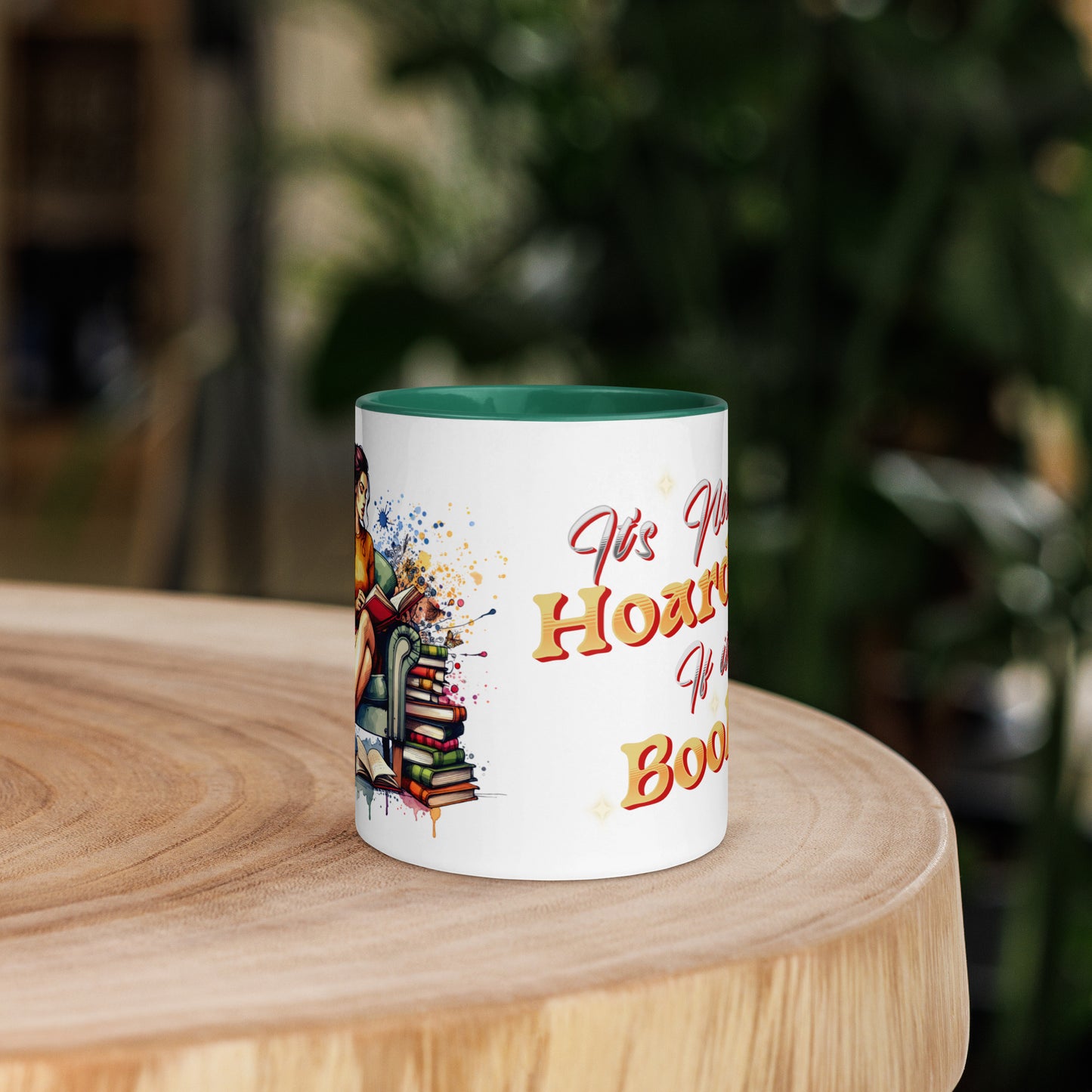 It's not hoarding if it's Books Mug with Color Inside