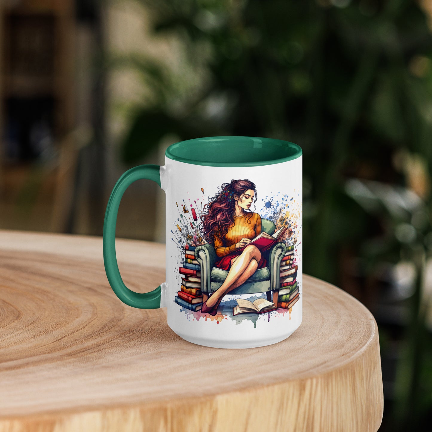 It's not hoarding if it's Books Mug with Color Inside
