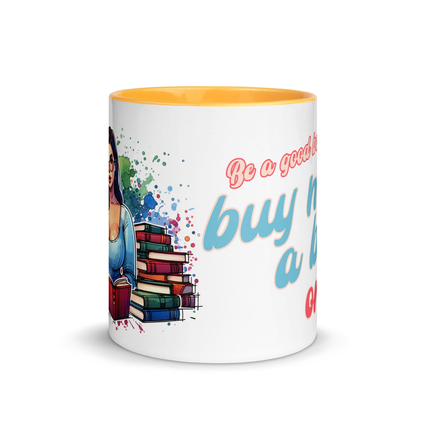 Buy Me Books Mug with Color Inside