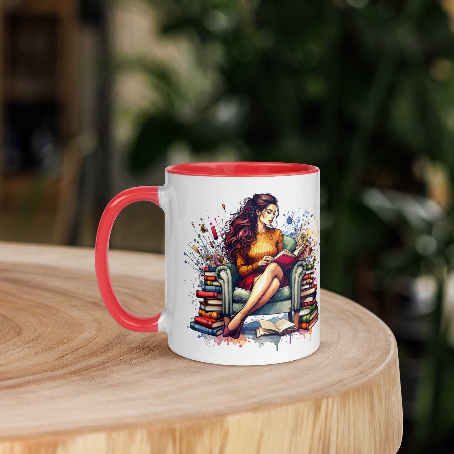 It's not hoarding if it's Books Mug with Color Inside