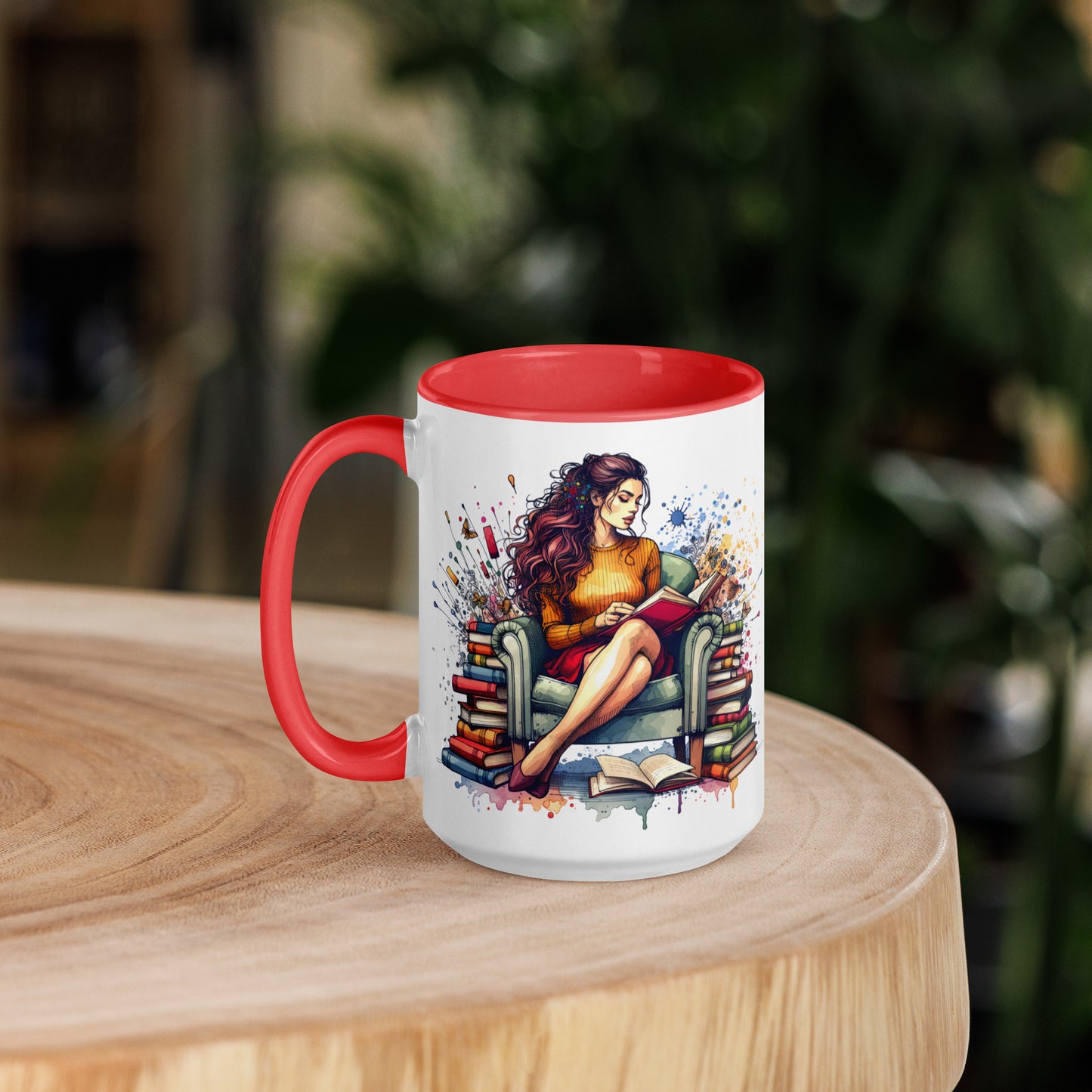 It's not hoarding if it's Books Mug with Color Inside