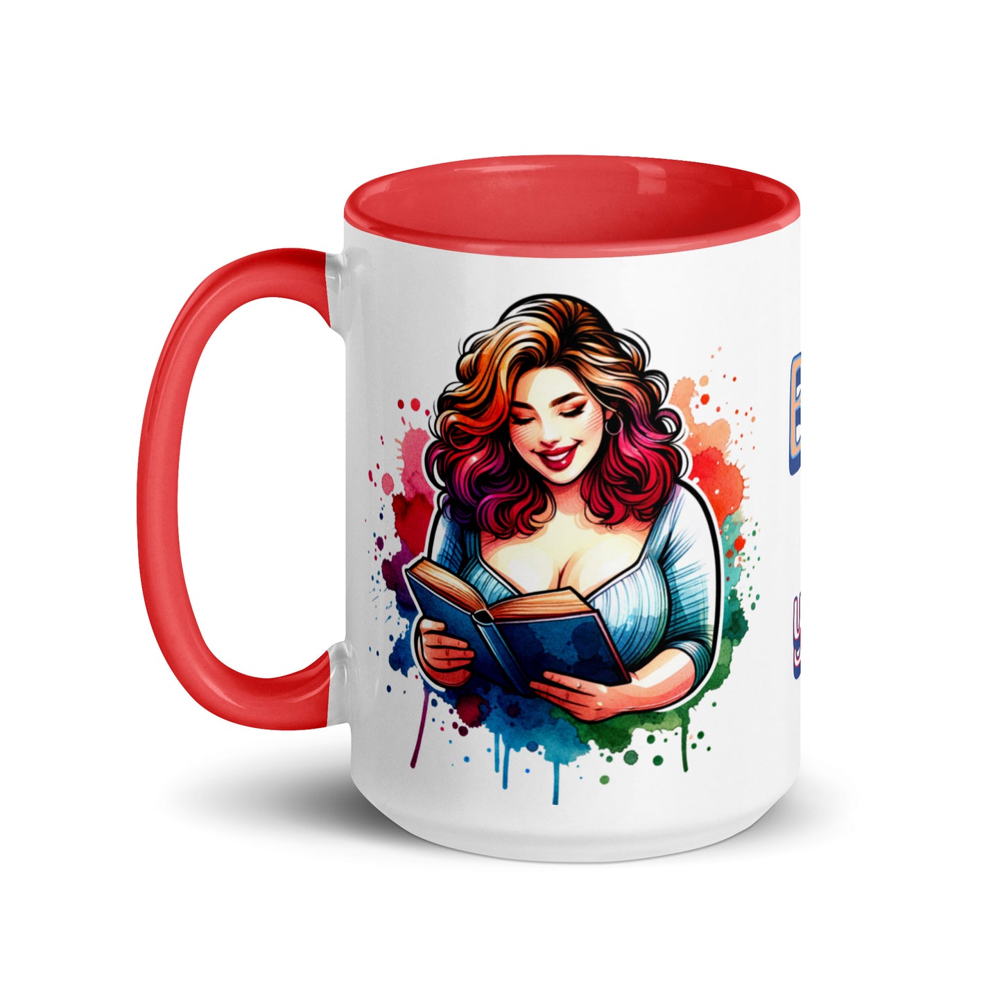 Books Make Me Happy, You Not So Much Mug with Color Inside