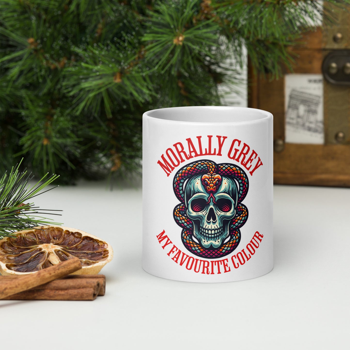 Morally Grey glossy mug - Bookslut Shirts
