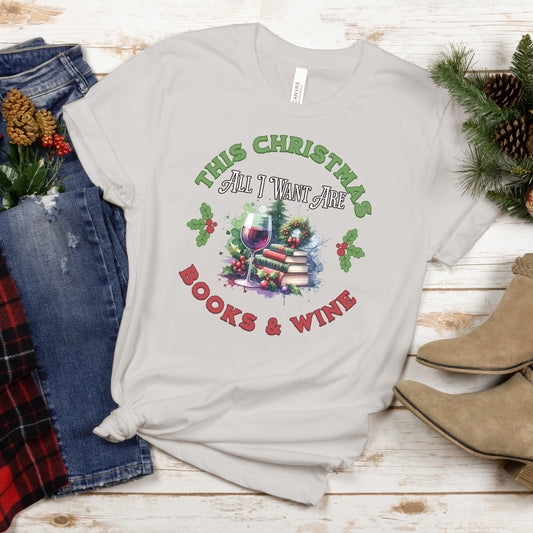 📚🍷 The Only Christmas List That Matters Tee 🍷📚