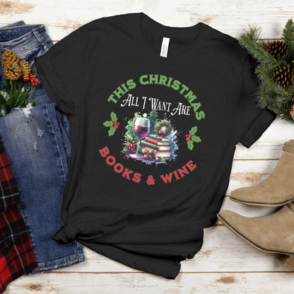 📚🍷 The Only Christmas List That Matters Tee 🍷📚