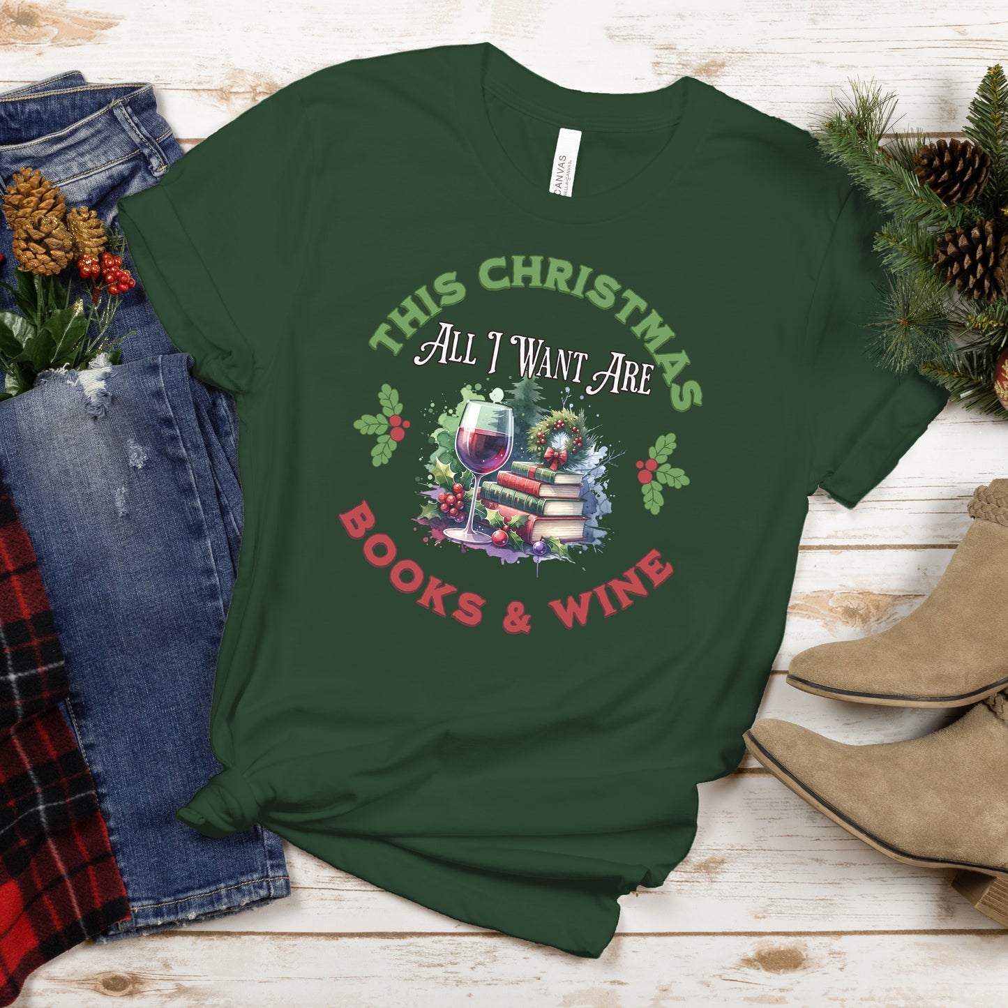 📚🍷 The Only Christmas List That Matters Tee 🍷📚