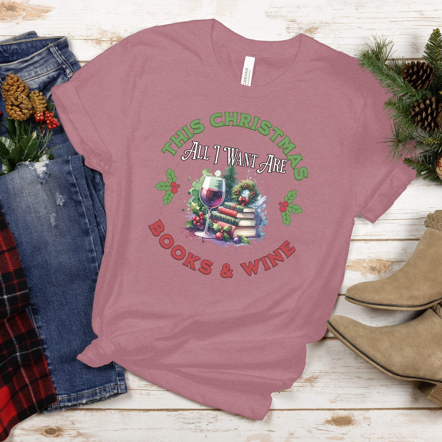 📚🍷 The Only Christmas List That Matters Tee 🍷📚