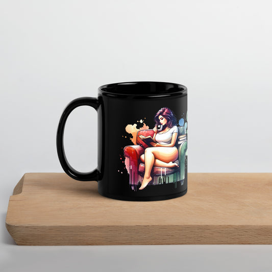 My Weekend Plans Black Glossy Mug