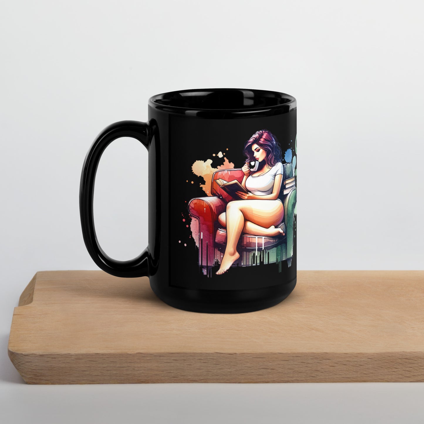 My Weekend Plans Black Glossy Mug