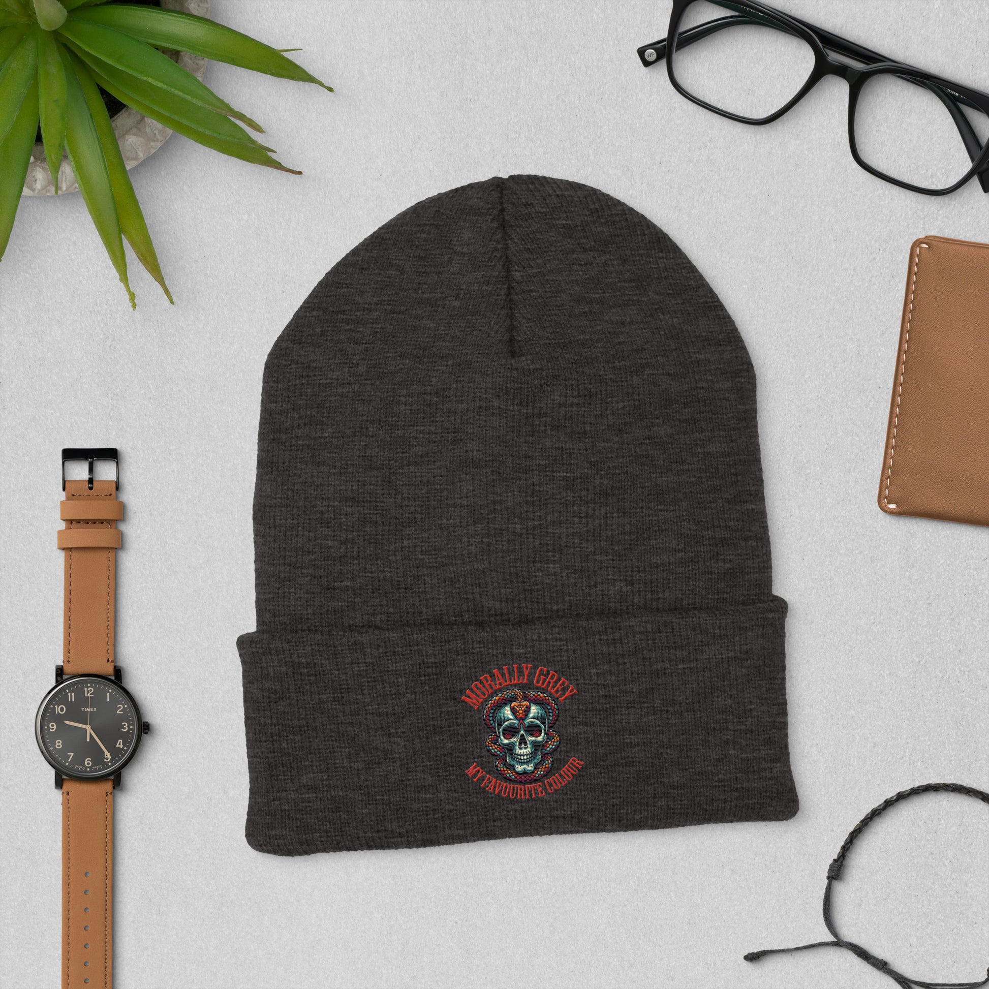 Morally Grey Beanie - Bookslut Shirts