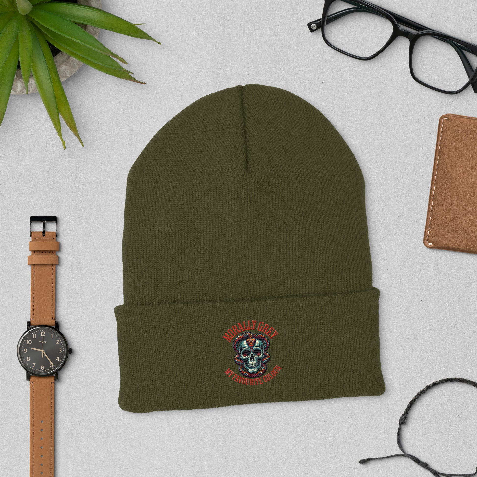 Morally Grey Beanie - Bookslut Shirts