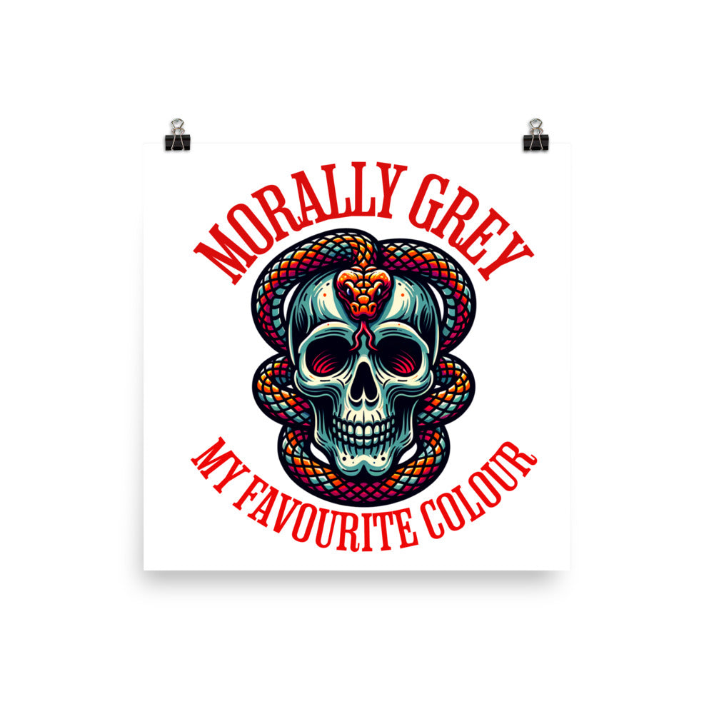 Morally Grey Poster - Bookslut Shirts