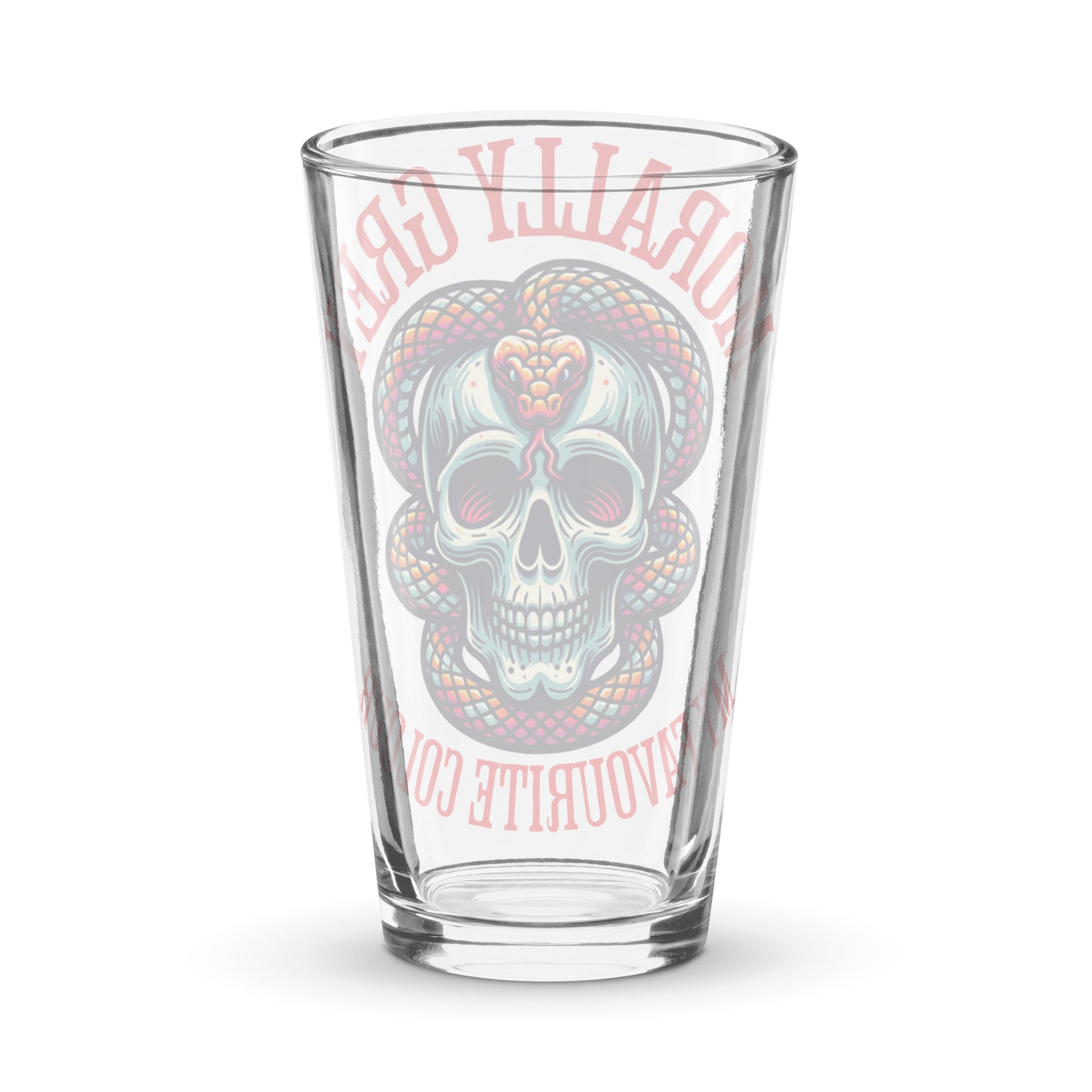 Morally Grey pint glass - Bookslut Shirts