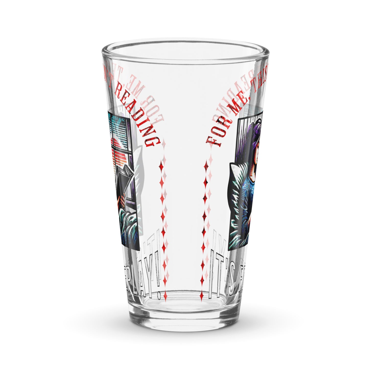This isn't reading, it's foreplay  pint glass - Bookslut Shirts