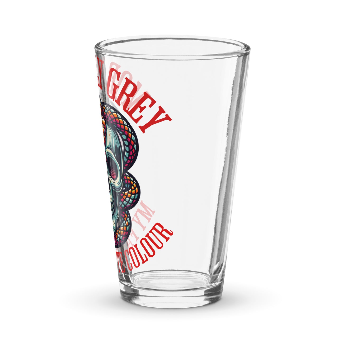 Morally Grey pint glass - Bookslut Shirts