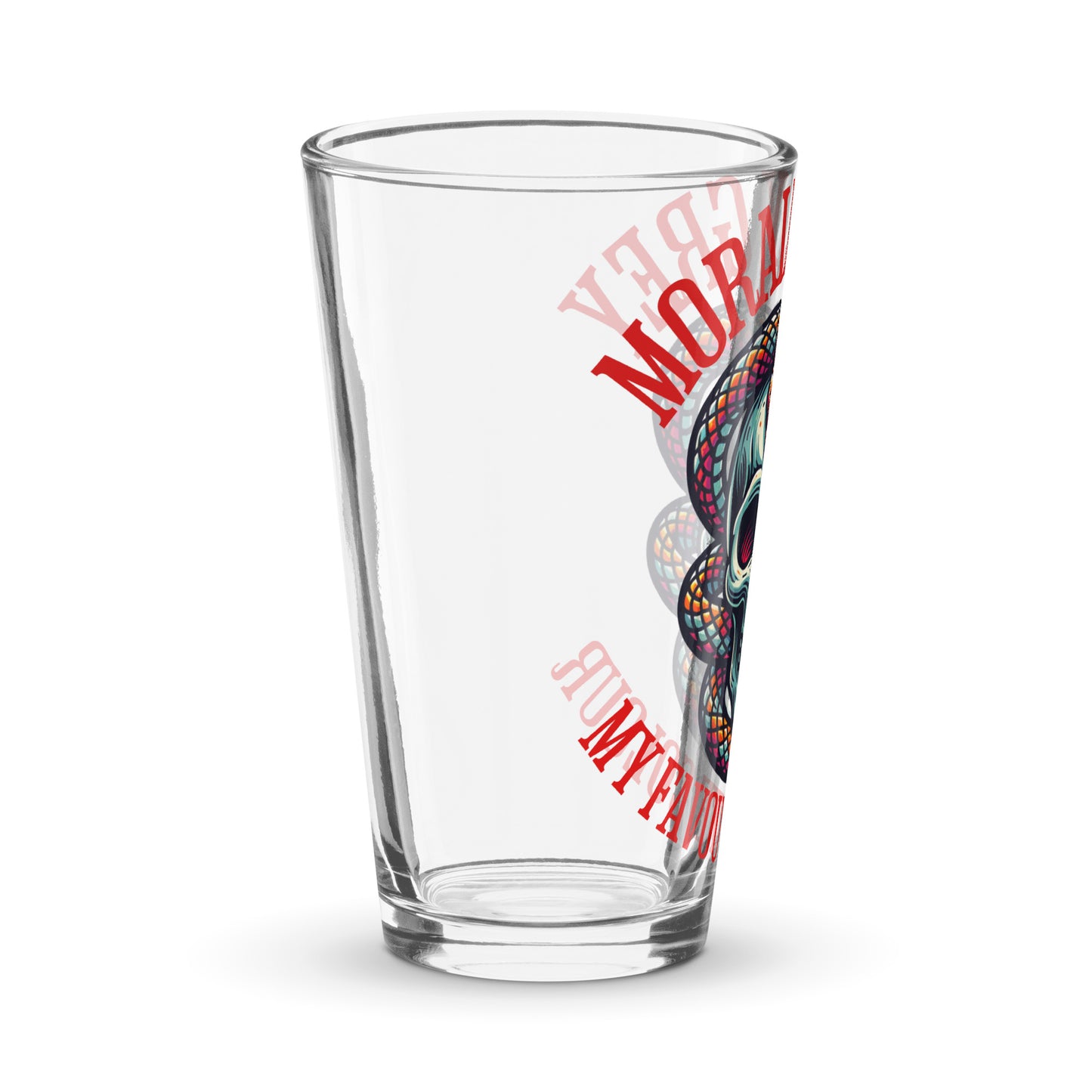 Morally Grey pint glass - Bookslut Shirts