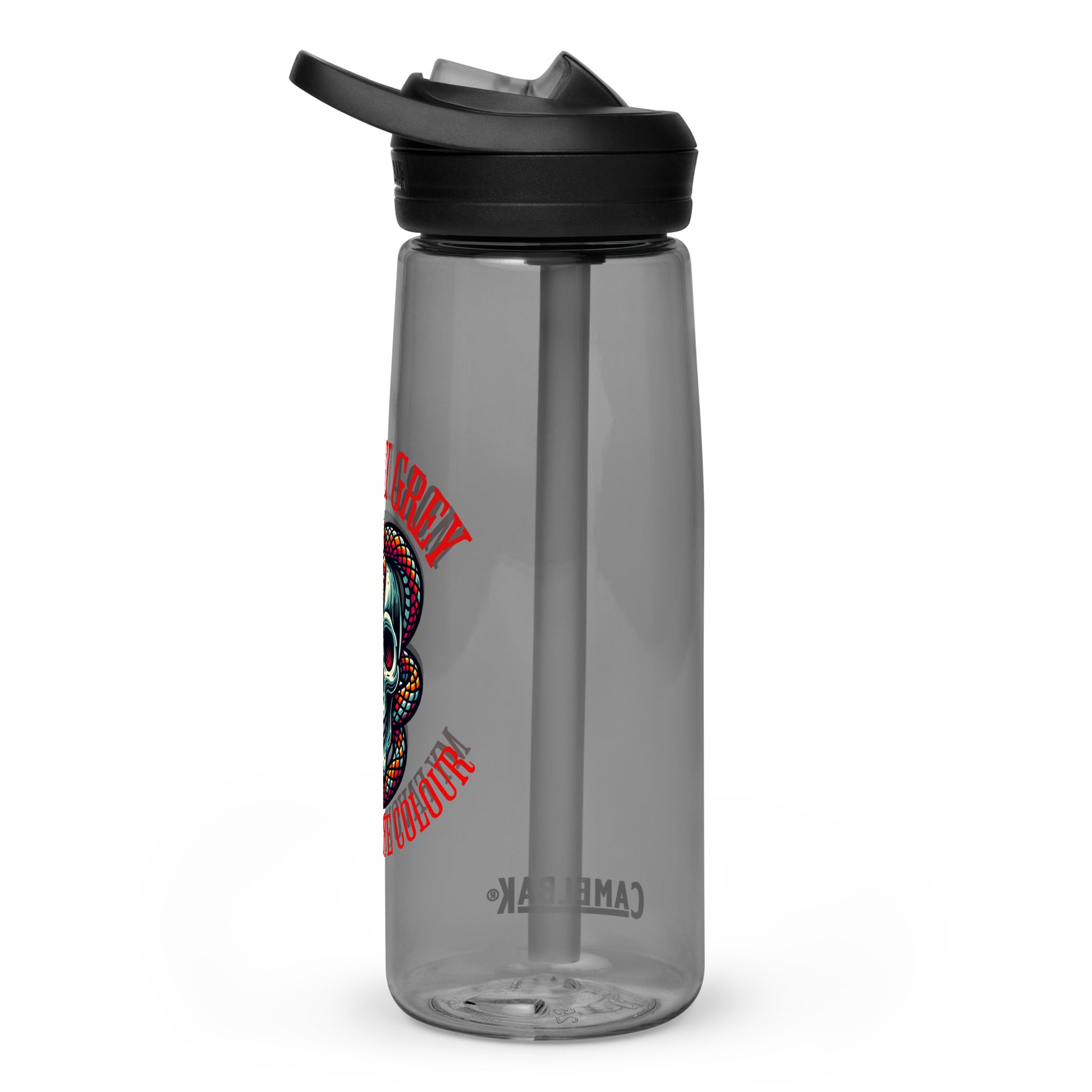 Morally Grey water bottle - Bookslut Shirts
