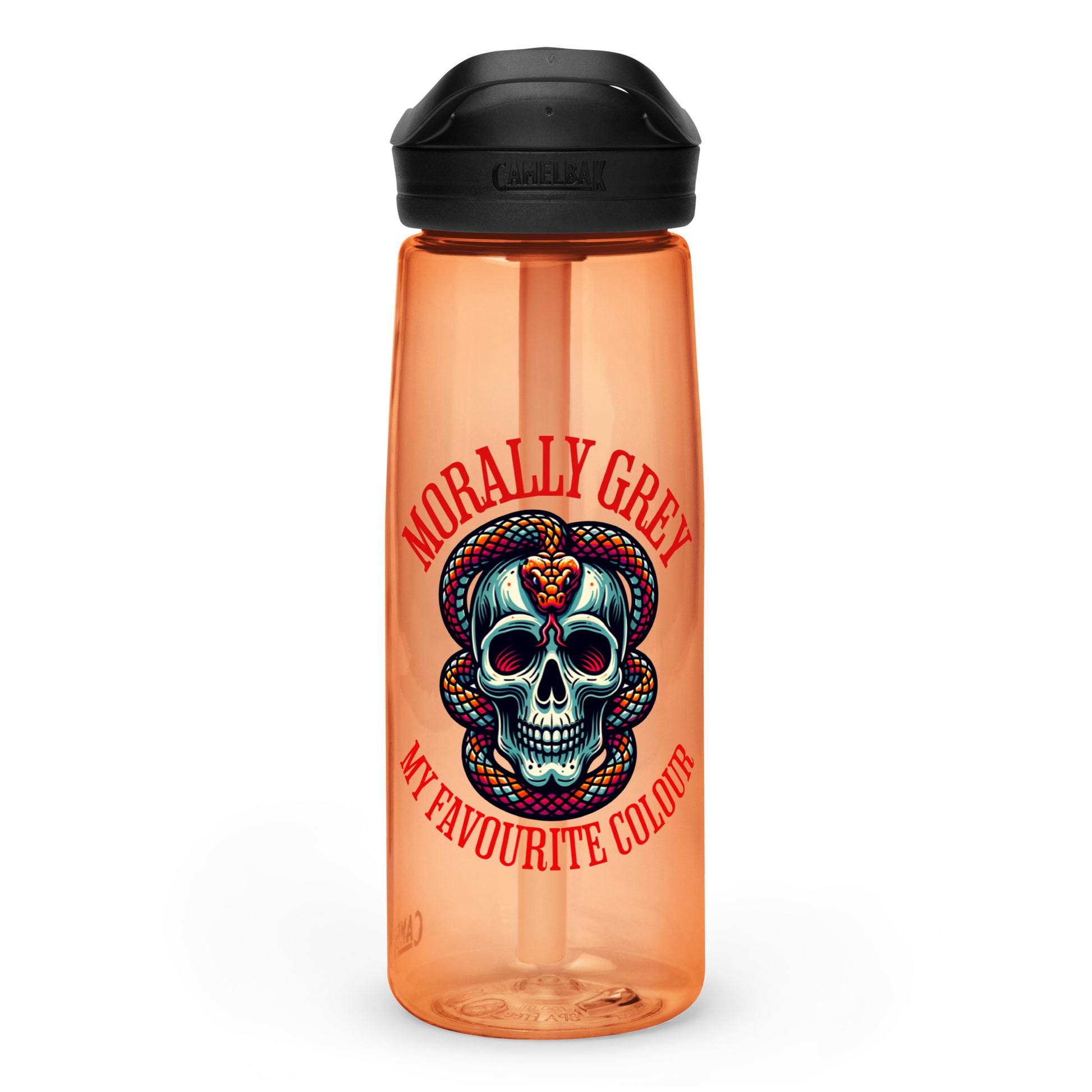 Morally Grey water bottle - Bookslut Shirts